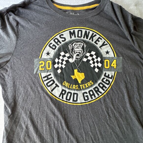 Gas Monkey Shirt Graphic Print Garage Long Sleeve Slim Fit Adult Large - Picture 3 of 8